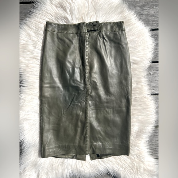 Yves Saint Laurent Dresses & Skirts - Saint Laurent YSL Leather Pencil Midi Skirt VTG